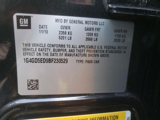 Photo 10 from auction – 2011 BUICK LACROSSE C with VIN 1G4GD5ED9BF230529