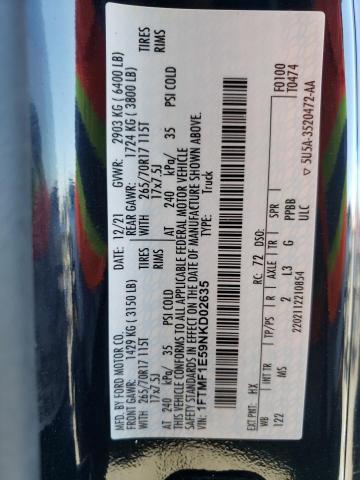 Photo 10 from auction – 2022 FORD F150 with VIN 1FTMF1E59NKD02635