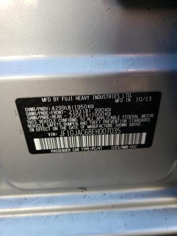 Photo 10 from auction – 2014 SUBARU IMPREZA PR with VIN JF1GJAC68EH007035