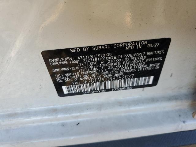 Photo 10 from auction – 2022 SUBARU CROSSTREK with VIN JF2GTAPC0N8252837
