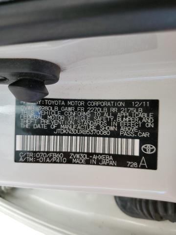 Photo 10 from auction – 2011 TOYOTA PRIUS with VIN JTDKN3DUXB5370080
