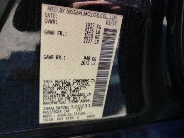 Photo 10 from auction – 2017 NISSAN ALTIMA 2.5 with VIN 1N4AL3AP2HC120231