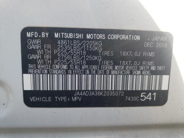 Photo 10 from auction – 2019 MITSUBISHI OUTLANDER with VIN JA4AD3A36KZ035072