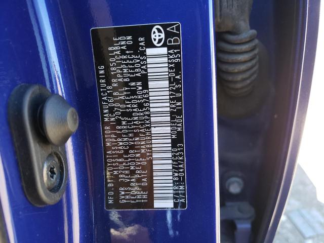 Photo 10 from auction – 2019 TOYOTA COROLLA L with VIN 5YFBURHEXKP856769
