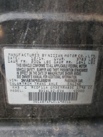Photo 10 from auction – 2014 NISSAN SENTRA S with VIN 3N1AB7AP6EL698016