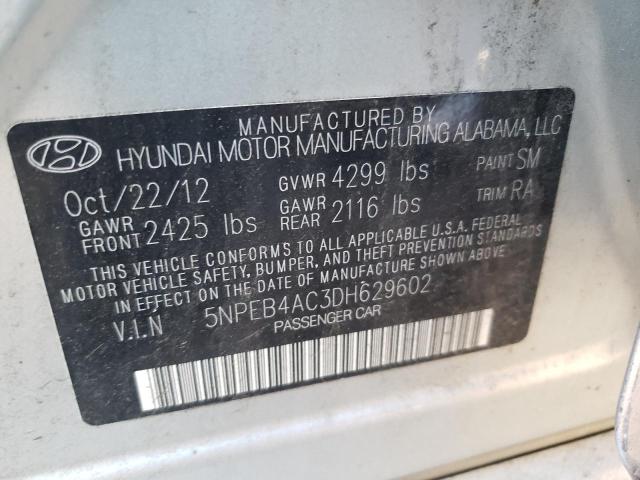 Photo 10 from auction – 2013 HYUNDAI SONATA GLS with VIN 5NPEB4AC3DH629602
