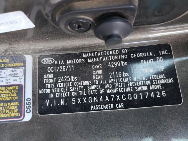 Фото 10 с аукциона – 2012 KIA OPTIMA EX с VIN 5XXGN4A7XCG017426