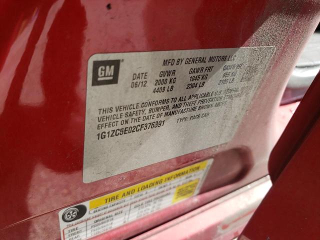 Photo 10 from auction – 2012 CHEVROLET MALIBU 1LT with VIN 1G1ZC5E02CF376391