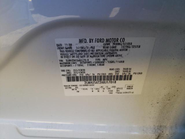 Photo 10 from auction – 2010 LINCOLN MKT with VIN 2LMHJ5AT2ABJ17018