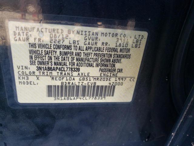 Photo 10 from auction – 2012 NISSAN SENTRA 2.0 with VIN 3N1AB6AP4CL778339