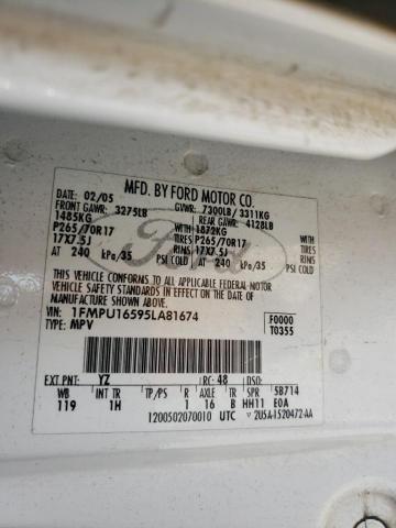 Photo 10 from auction – 2005 FORD EXPEDITION with VIN 1FMPU16595LA81674