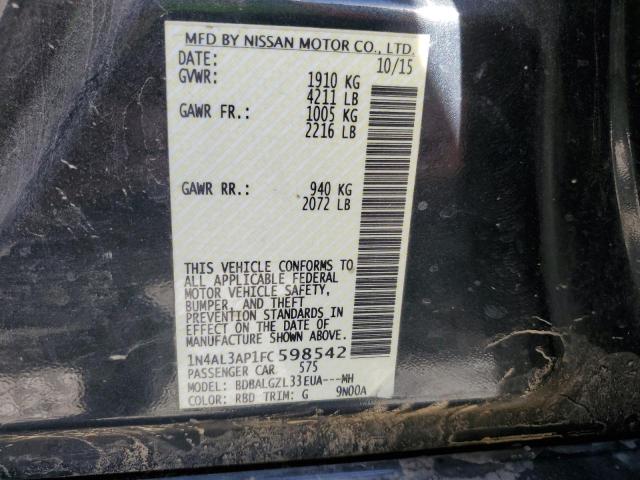 Photo 10 from auction – 2015 NISSAN ALTIMA 2.5 with VIN 1N4AL3AP1FC598542