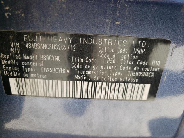 Photo 10 from auction – 2017 SUBARU OUTBACK 2. with VIN 4S4BSANC3H3262712