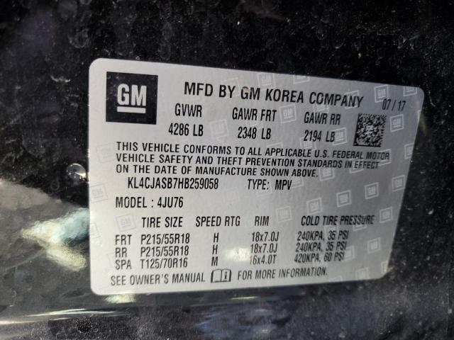 Photo 10 from auction – 2017 BUICK ENCORE PRE with VIN KL4CJASB7HB259058
