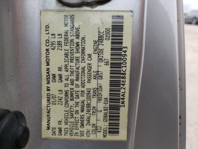 Photo 10 from auction – 2008 NISSAN ALTIMA 2.5 with VIN 1N4AL24E88C100943