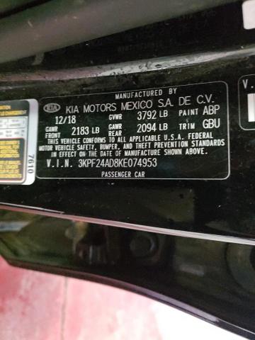 Photo 10 from auction – 2019 KIA FORTE FE with VIN 3KPF24AD8KE074953