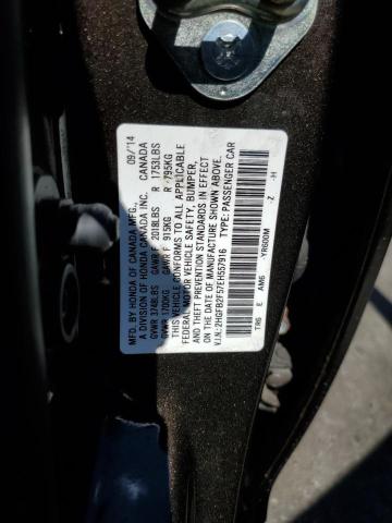 Photo 10 from auction – 2014 HONDA CIVIC LX with VIN 2HGFB2F57EH557916