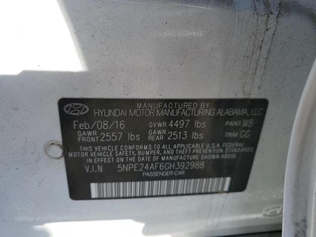 Photo 10 from auction – 2016 HYUNDAI SONATA SE with VIN 5NPE24AF6GH392988