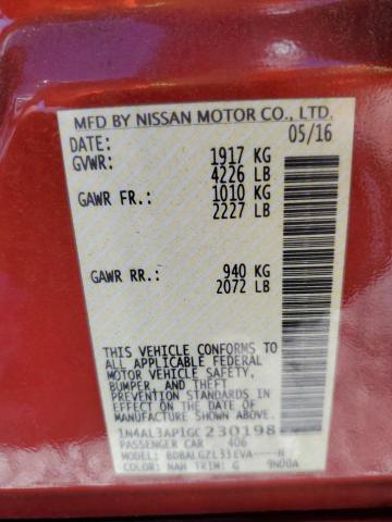 Photo 10 from auction – 2016 NISSAN ALTIMA 2.5 with VIN 1N4AL3AP1GC230198