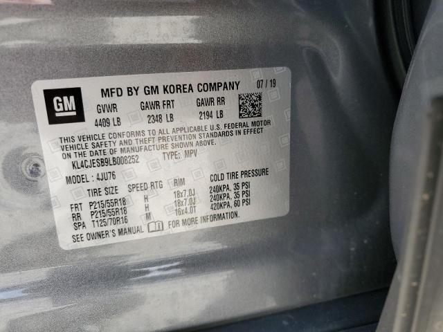 Photo 10 from auction – 2020 BUICK ENCORE PRE with VIN KL4CJESB9LB008252