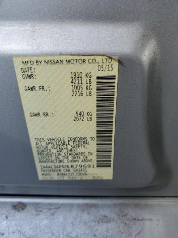 Photo 10 from auction – 2015 NISSAN ALTIMA 2.5 with VIN 1N4AL3AP4FN879691