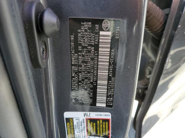 Photo 10 from auction – 2009 TOYOTA CAMRY BASE with VIN 4T1BE46K49U809741