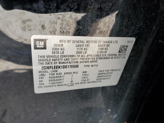 Photo 10 from auction – 2013 CHEVROLET EQUINOX LT with VIN 2GNFLEEK1D6176696