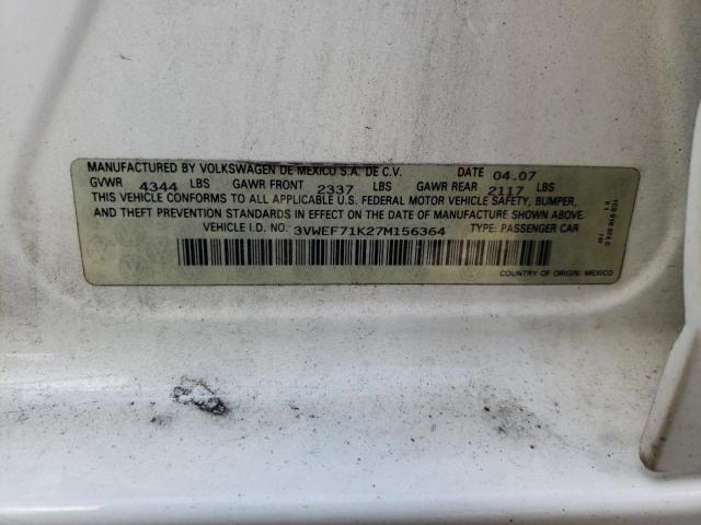 Photo 10 from auction – 2007 VOLKSWAGEN JETTA WOLF with VIN 3VWEF71K27M156364