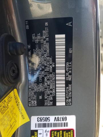 Photo 10 from auction – 2012 TOYOTA SIENNA LE with VIN 5TDKK3DC0CS182972