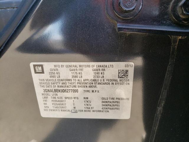 Photo 10 from auction – 2013 CHEVROLET EQUINOX LS with VIN 2GNALBEK9D6277090