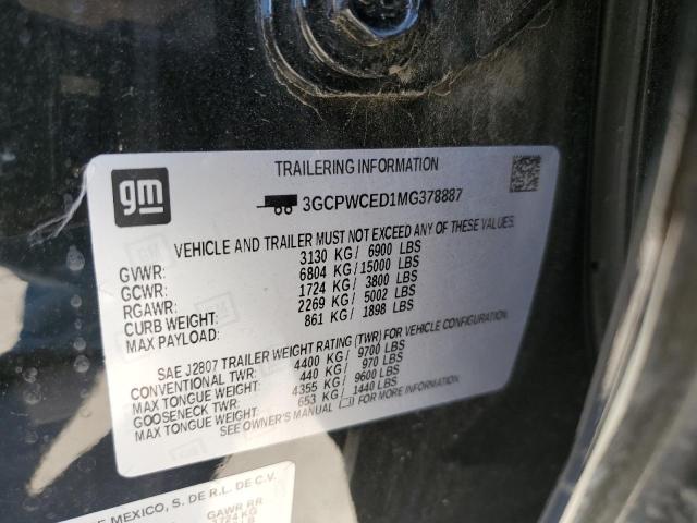 Photo 10 from auction – 2021 CHEVROLET SILVERADO with VIN 3GCPWCED1MG378887