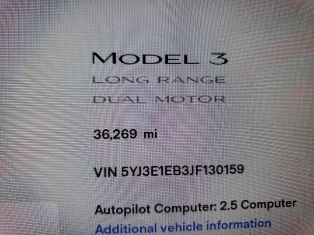 Photo 8 from auction – 2018 TESLA MODEL 3 with VIN 5YJ3E1EB3JF130159