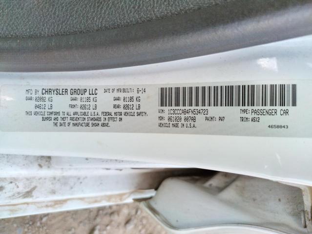 Photo 10 from auction – 2015 CHRYSLER 200 LIMITE with VIN 1C3CCCAB4FN534723