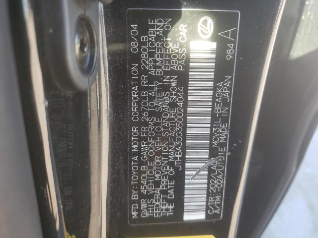 Photo 10 from auction – 2005 LEXUS ES 330 with VIN JTHBA30G350024044