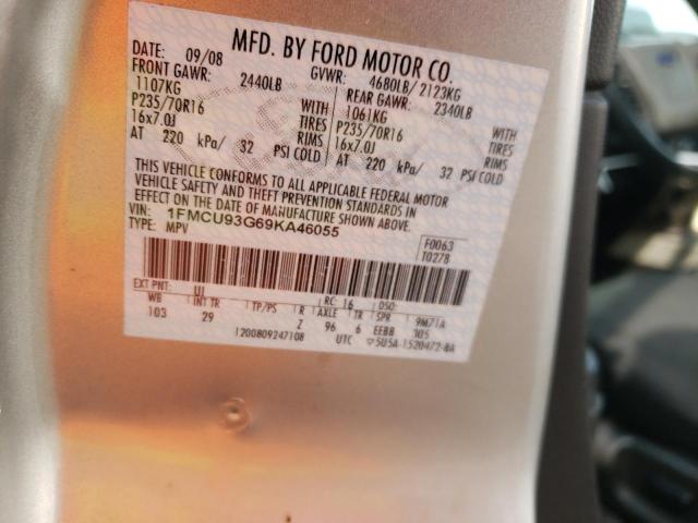 Photo 10 from auction – 2009 FORD ESCAPE XLT with VIN 1FMCU93G69KA46055