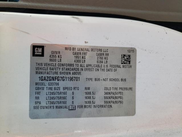 Photo 10 from auction – 2016 CHEVROLET EXPRESS G3 with VIN 1GAZGNFG7G1196701