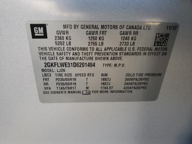 Photo 10 from auction – 2013 GMC TERRAIN SL with VIN 2GKFLWE31D6201494