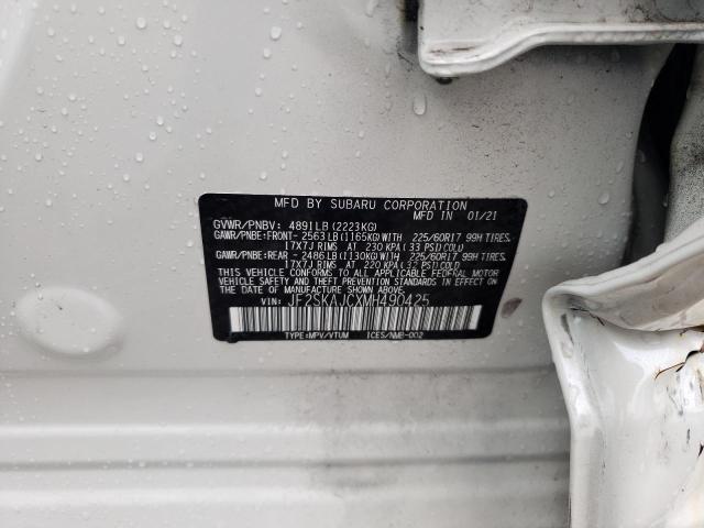 Photo 10 from auction – 2021 SUBARU FORESTER P with VIN JF2SKAJCXMH490425