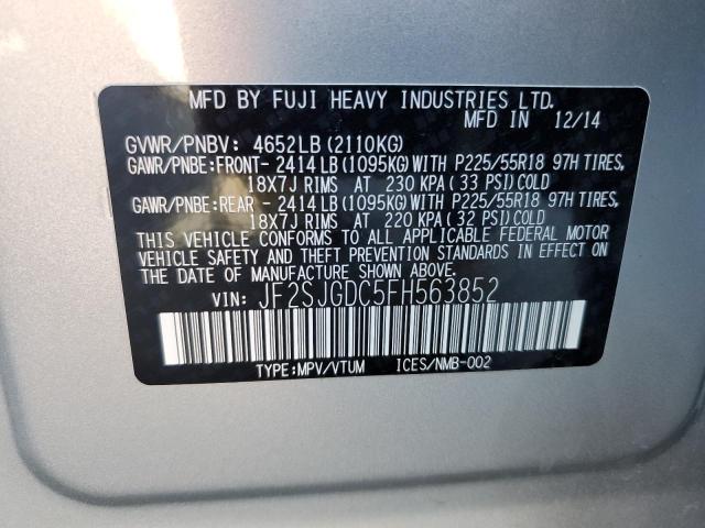 Photo 10 from auction – 2015 SUBARU FORESTER 2 with VIN JF2SJGDC5FH563852
