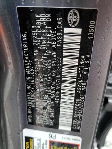 Photo 10 from auction – 2017 TOYOTA CAMRY LE with VIN 4T1BF1FK7HU437533