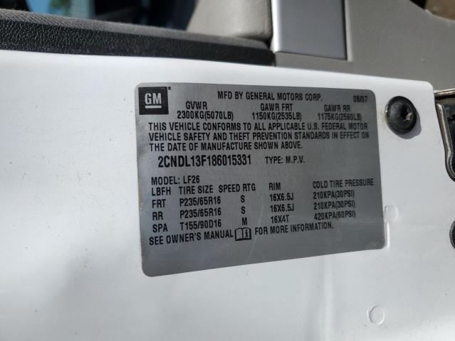 Photo 10 from auction – 2008 CHEVROLET EQUINOX LS with VIN 2CNDL13F186015331