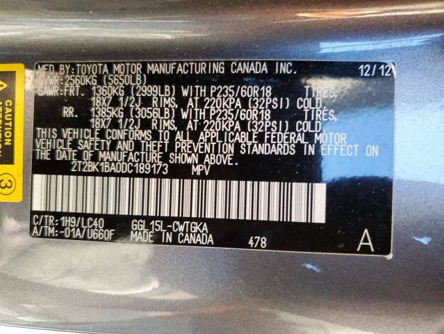 Photo 10 from auction – 2013 LEXUS RX 350 BAS with VIN 2T2BK1BA0DC189173