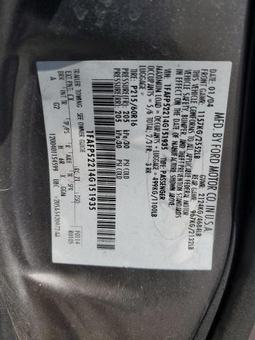 Photo 10 from auction – 2004 FORD TAURUS LX with VIN 1FAFP52214G151935