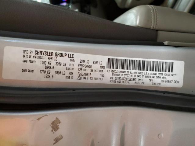 Photo 10 from auction – 2012 DODGE DURANGO CR with VIN 1C4RDJDG9CC285907