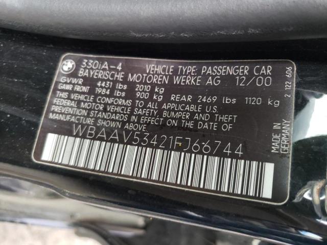 Photo 10 from auction – 2001 BMW 3 SERIES with VIN WBAAV53421FJ66744