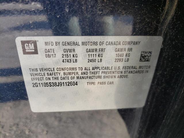 Photo 10 from auction – 2018 CHEVROLET IMPALA LT with VIN 2G1105S38J9112604
