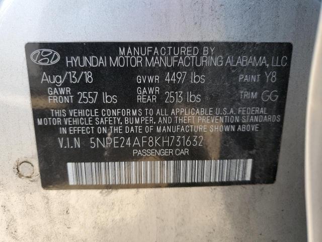 Photo 10 from auction – 2019 HYUNDAI SONATA SE with VIN 5NPE24AF8KH731632