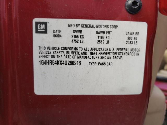 Photo 10 from auction – 2004 BUICK LESABRE LI with VIN 1G4HR54KX4U260918