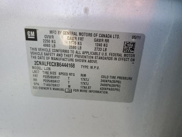Photo 10 from auction – 2011 CHEVROLET EQUINOX LT with VIN 2CNALFECXB6444168
