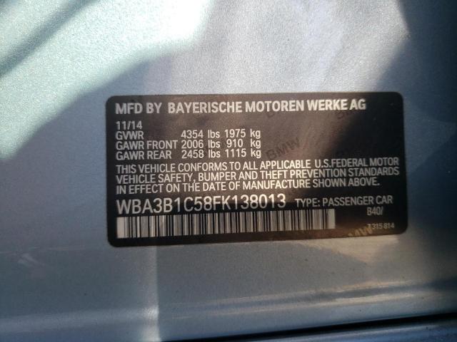 Photo 10 from auction – 2015 BMW 320 I with VIN WBA3B1C58FK138013